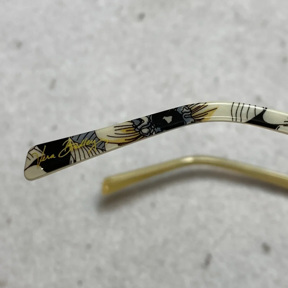 Vera Bradley VB-3030 Eyeglasses Womens Brown Floral Semi-Rimless 51-18-135